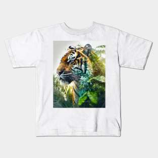 Lush Symphony: Jungle Spirit Unleashed Kids T-Shirt